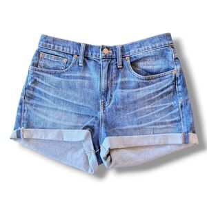 Madewell Classic Blue High Rise Denim Shorts 28